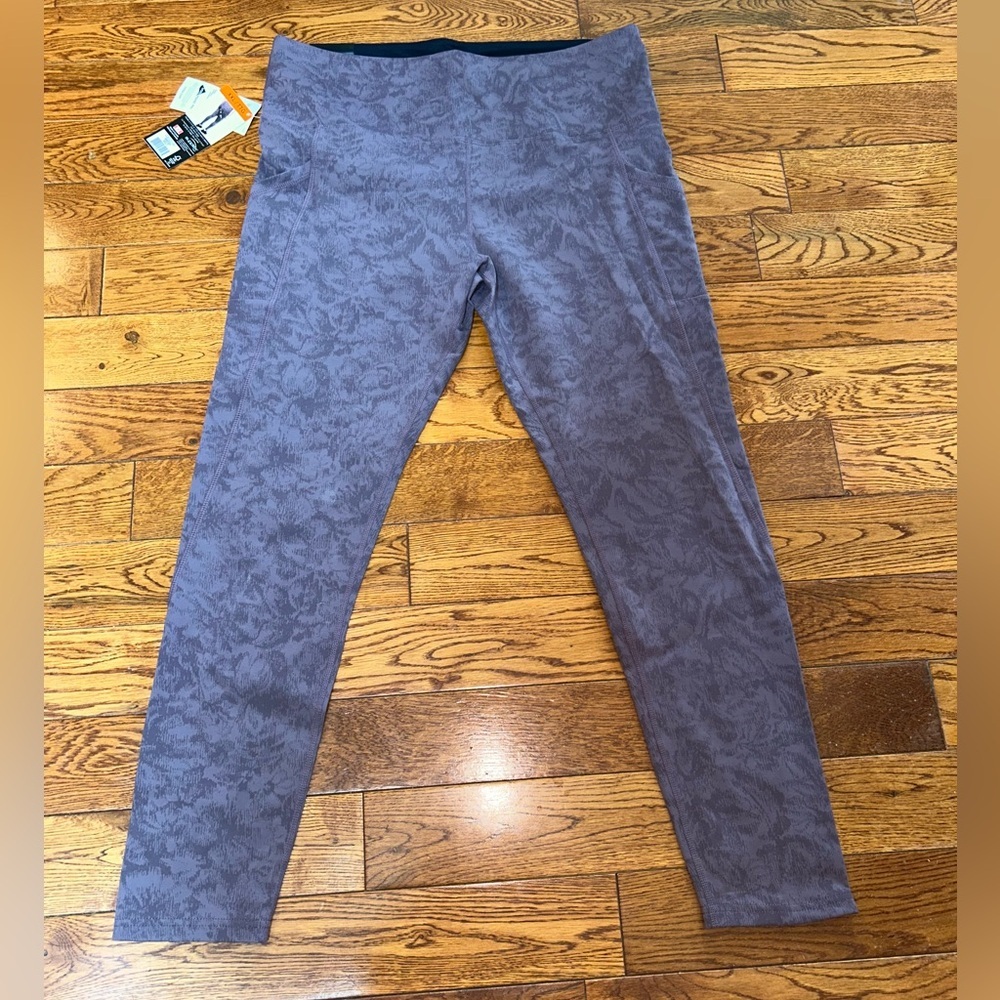 Tuff Athletics Women’s Mauve Heather Floral Pattern Leggings - Size XXL - Picture 10 of 10